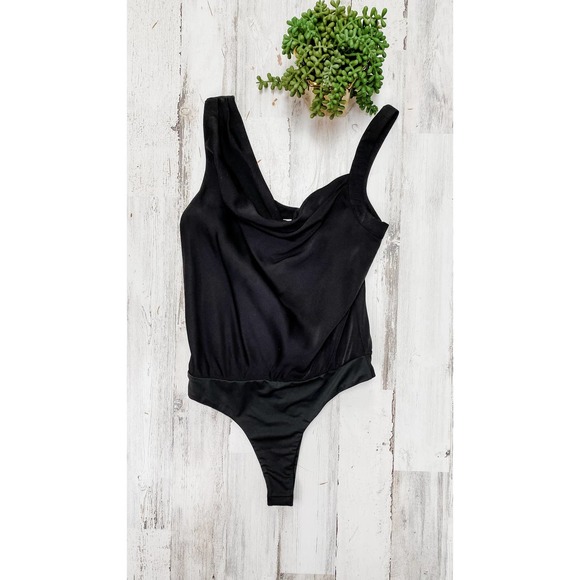 Astr Tops - ASTR the label Cowl Neck Draped One Piece Bodysuit